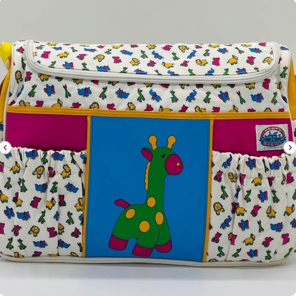 Vintage Noah's Babies Giraffe Diaper Bag